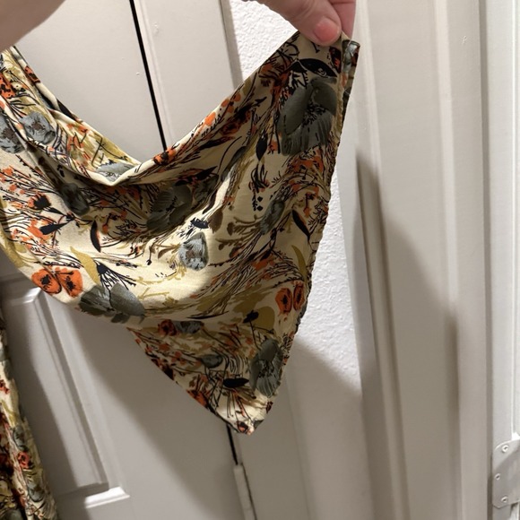 Umgee USA Boho Floral Peasant Blouse Womens Large Crochet Neck Tunic 3/4 Sleeve - Picture 5 of 11